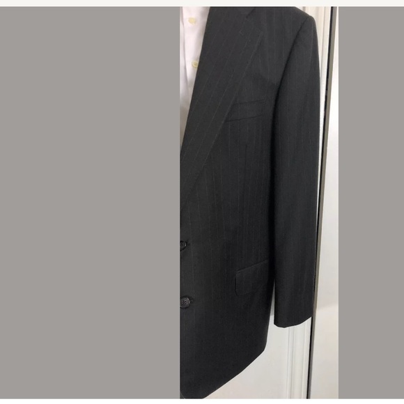 Ermenegildo Zegna Olive Green Pinstripe 2 Pc. Suit